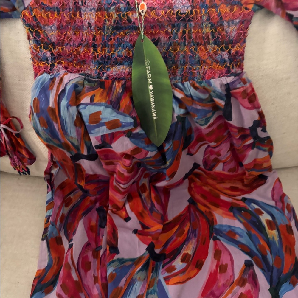 FARM Rio Vibrant Pink and Red Long Sleeve Dress-new - Picture 6 of 7